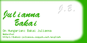 julianna bakai business card